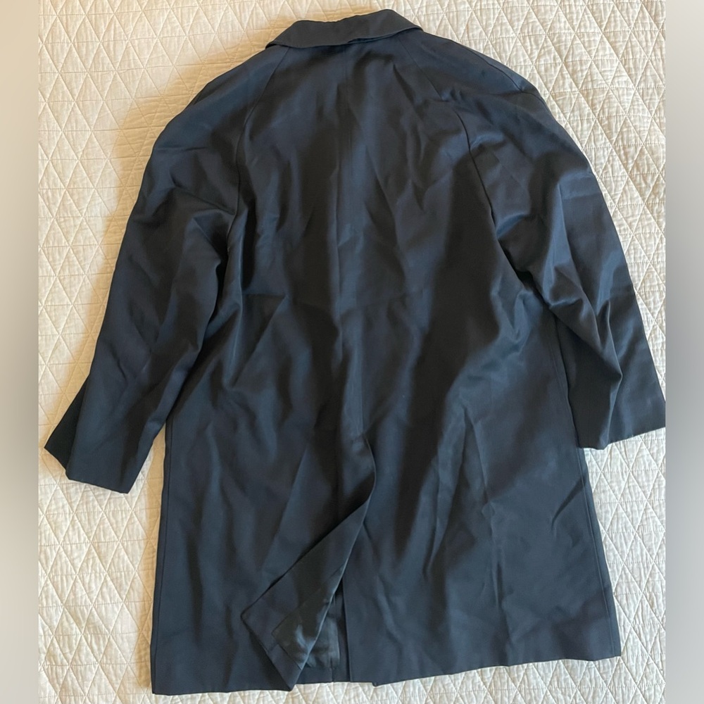 Aquascutum Of London Made in England Vintage Showerproof Wool Overcoat Size 44 - Picture 5 of 5